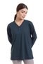 Women's Middle Age and Above Four Seasons V-Neck Comfortable Fit Lycra Viscous Mother Combed Cotton Blouse 140 - 2