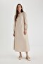 Regular Fit Crew Neck Basic Plain Poplin Long Sleeve Maxi Dress A9409Ax24Sp