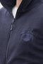 Navy Blue Two Pockets Zippered Fleece Vest with Eagle Embroidery - 4