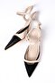 Patsy Black And Tan Open Back Women's Heeled Shoes - 7