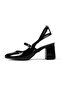 Black Color Open Back Women's Heeled Shoes - 6