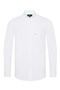 White Buttoned Collar Pocket Tailor Fit Sports Oxford Men's Shirt