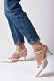 Patsy White And Beige Color Open Back Women's Heeled Shoes - 3
