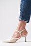 Patsy White And Beige Color Open Back Women's Heeled Shoes - 2
