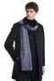 Navy Blue Patterned Scarf - 3