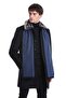 Navy Blue Patterned Scarf - 2