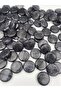 28mm Charcoal grey Color Flat Model Cracked Frosted Acrylic Beads, for Jewelry, Bag Beads (100GR, ~20 PIECES) - 2