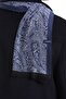 Navy Blue Patterned Scarf - 4