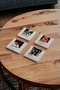 Rock Bands Album Themed Stone Coasters Stone Travertine Coasters Set of 4