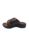 Boy's Brown-Orange Orthopedic Sole Daily Sandals Slippers - 4