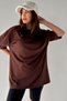 Unisex Solid Color Brown Oversize T-Shirt