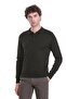 Khaki Regular Fit Plain Polo Collar Knitwear Sweater