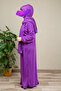 Lace Dress One-Piece Zippered Practical Prayer Dress (Purple) - 2