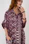 WOMEN AUTHENTIC PATTERNED SLIT DETAIL DRESS - 4