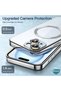 Case for Apple iPhone 14 Plus Magsafe Luxury Electroplate Silver - 4