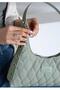 Women's Mint Green Hand and Shoulder Bag - 4