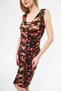 Women's Cross Collar Bird's Eye Lace Detailed Midi Dress - 2