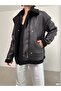 Women's Plush Detail Suede Coat (Colorful) - 4