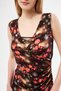 Women's Cross Collar Bird's Eye Lace Detailed Midi Dress - 7