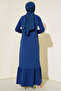 Women's Wide Dress with Front Trim - 4