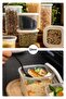 Square Food Storage Container with Colorful Label Set of 24 8x (0.55 Liters, 1.2 Liters, 1.75 Liters) White - 6