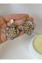 Ceramic Pattern Earrings - Textured Polymer Clay Earrings Ethnic Earrings - 4