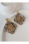 Ceramic Pattern Earrings - Textured Polymer Clay Earrings Ethnic Earrings - 5