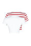 Premium Ecru-Red Ecru Striped 2 Pack Viscose Crop Stretchy Knitted Blouse TWOSS23BZ00194 - 7