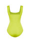 Lime Fitted/Body-Sitting Back Detailed Square Collar Flexible Knitted Body with Snap Fasteners TWOSS24BD00026 - 8