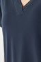 Antrasit V Yaka Relaxed/Rahat Kesim Modal Premium Örme T-Shirt TWOSS24TS00043 - 5