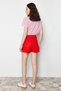 Red Slit Denim Short Skirt Twoss23Sr00091 - 12