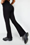 Black Brushed Soft Fabric Spanish Leg Yoga Knitted Sports Leggings THMSS24TY00019 - 3