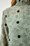 Women's Green Crushed Polka Dot Woven Blouse TP00020 - 4