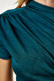 Women's Emerald Green Gather Detailed Viscose Blouse FF00156 - 4