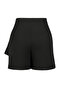 Siyah Yüksek Bel Wide Leg Şort-Etek  TBBSS24AP00018 - 8