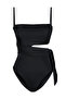 Siyah Cut Out Detaylı Straplez Kaplı Regular Mayo TBESS24MA00123 - 7