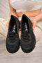 Women's Black Lace-up Orthopedic Casual Sneakers - 2