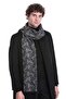Gray Patterned Scarf - 5