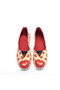 Printed Colorful Linen Women's Ballerinas - 5