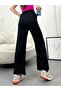 Women's Black Elastic Waist Comfortable Fit Aerobin Pants - 5