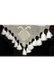 Buldan Tulle Curtain Handcrafted Lacy Natural Rose Flower Pattern (150X200) - 3