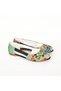 Printed Colorful Linen Women's Ballerinas - 4
