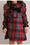 Red Plaid Girl's Dress - 2