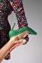 Basic Grass Green Color Women's Stiletto Heeled Shoes - 3