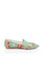 Printed Colorful Linen Women's Ballerinas - 4