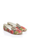 Printed Colorful Linen Women's Ballerinas - 3
