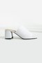 Women's White Knitwear Heeled Slippers INA1112 - 2