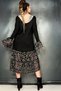 LACE SLEEVE AND SKIRT DETAILED KNITWEAR DRESS - 5
