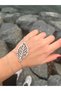 Silver Color Leaf Detail Hand Accessory - 2