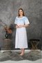 Seasonal Cotton Loose Fit Wide Fit Oversize Short Sleeve Mother's Nightgown